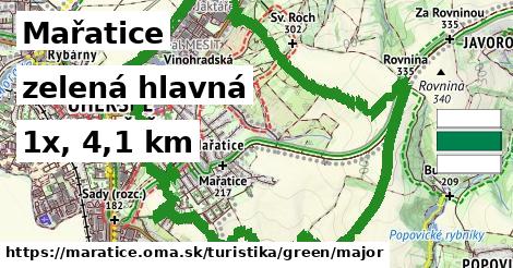 Mařatice Turistické trasy zelená hlavná
