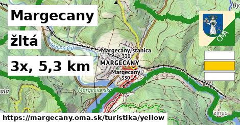 Margecany Turistické trasy žltá 