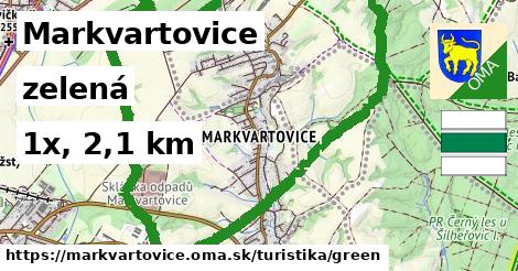 Markvartovice Turistické trasy zelená 