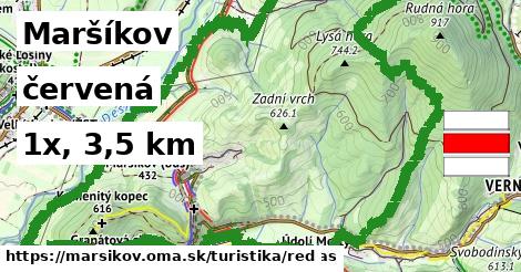 Maršíkov Turistické trasy červená 