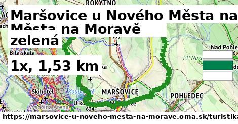 Maršovice u Nového Města na Moravě Turistické trasy zelená 