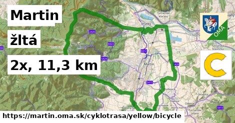 Martin Cyklotrasy žltá bicycle