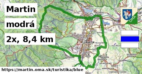 Martin Turistické trasy modrá 