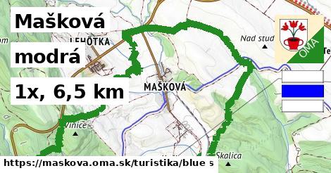 Mašková Turistické trasy modrá 