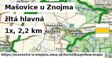 Mašovice u Znojma Turistické trasy žltá hlavná
