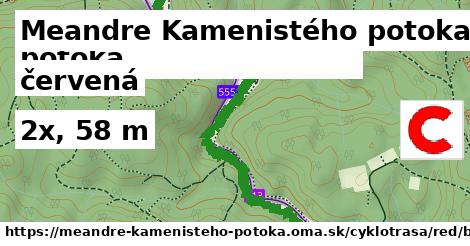 Meandre Kamenistého potoka Cyklotrasy červená bicycle