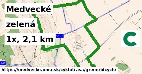 Medvecké Cyklotrasy zelená bicycle