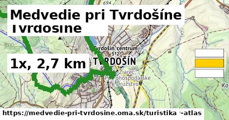 Medvedie pri Tvrdošíne Turistické trasy  