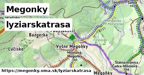 Megonky Lyžiarske trasy  