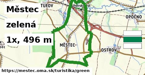 Městec Turistické trasy zelená 