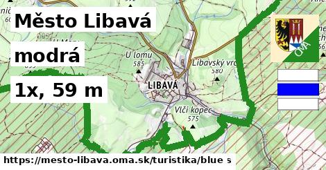 Město Libavá Turistické trasy modrá 