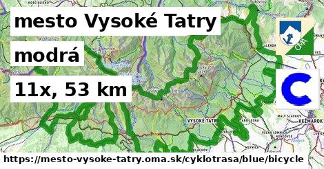 mesto Vysoké Tatry Cyklotrasy modrá bicycle