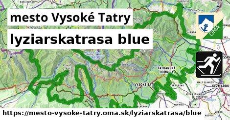 mesto Vysoké Tatry Lyžiarske trasy modrá 