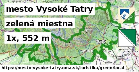 mesto Vysoké Tatry Turistické trasy zelená miestna