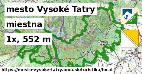 mesto Vysoké Tatry Turistické trasy miestna 