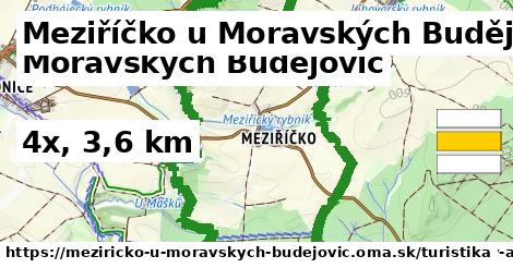 Meziříčko u Moravských Budějovic Turistické trasy  
