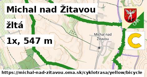 Michal nad Žitavou Cyklotrasy žltá bicycle