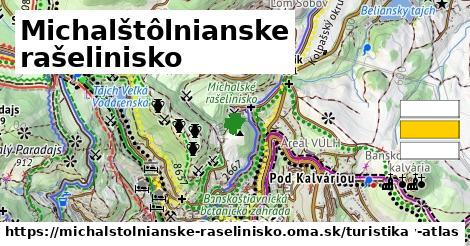 Michalštôlnianske rašelinisko Turistické trasy  