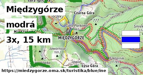 Międzygórze Turistické trasy modrá iná