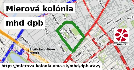 Mierová kolónia Doprava dpb 