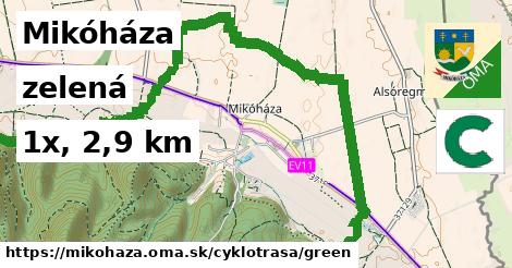 Mikóháza Cyklotrasy zelená 