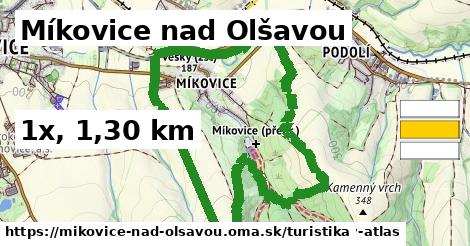Míkovice nad Olšavou Turistické trasy  
