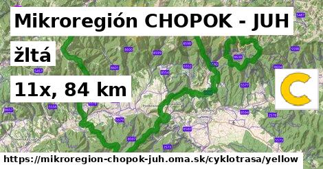 Mikroregión CHOPOK - JUH Cyklotrasy žltá 