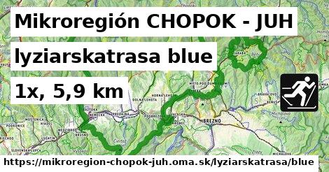 Mikroregión CHOPOK - JUH Lyžiarske trasy modrá 