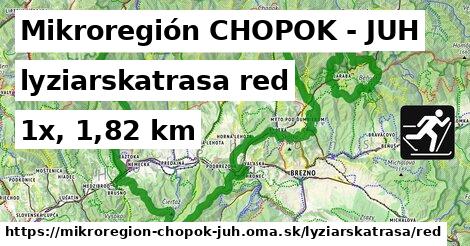 Mikroregión CHOPOK - JUH Lyžiarske trasy červená 