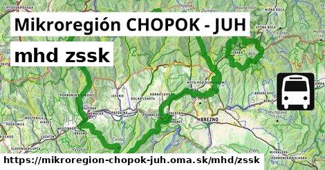 Mikroregión CHOPOK - JUH Doprava zssk 
