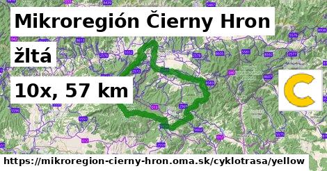 Mikroregión Čierny Hron Cyklotrasy žltá 