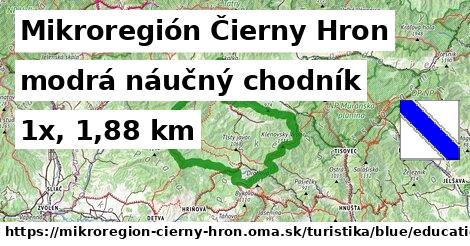 Mikroregión Čierny Hron Turistické trasy modrá náučný chodník