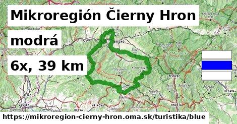 Mikroregión Čierny Hron Turistické trasy modrá 