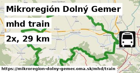 Mikroregión Dolný Gemer Doprava train 