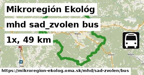 Mikroregión Ekológ Doprava sad-zvolen bus