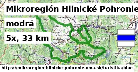 Mikroregión Hlinické Pohronie Turistické trasy modrá 