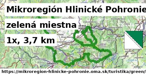 Mikroregión Hlinické Pohronie Turistické trasy zelená miestna