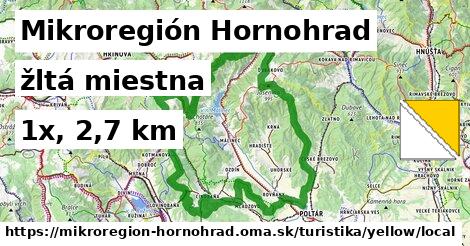 Mikroregión Hornohrad Turistické trasy žltá miestna