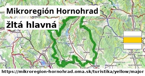 Mikroregión Hornohrad Turistické trasy žltá hlavná