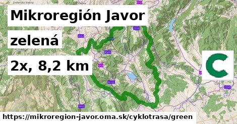 Mikroregión Javor Cyklotrasy zelená 