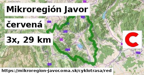 Mikroregión Javor Cyklotrasy červená 