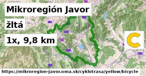 Mikroregión Javor Cyklotrasy žltá bicycle