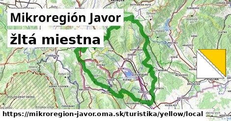 Mikroregión Javor Turistické trasy žltá miestna