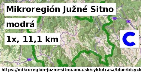 Mikroregión Južné Sitno Cyklotrasy modrá bicycle