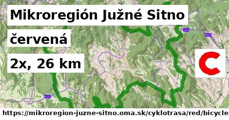 Mikroregión Južné Sitno Cyklotrasy červená bicycle