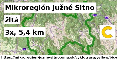 Mikroregión Južné Sitno Cyklotrasy žltá bicycle