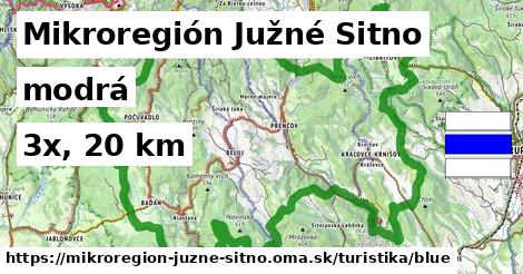 Mikroregión Južné Sitno Turistické trasy modrá 