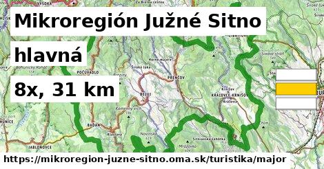 Mikroregión Južné Sitno Turistické trasy hlavná 
