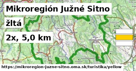 Mikroregión Južné Sitno Turistické trasy žltá 