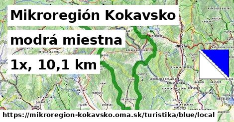 Mikroregión Kokavsko Turistické trasy modrá miestna